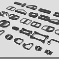 Industrial Equipment Parts Including Various Shapes Metal Fasteners Frames And Connectors