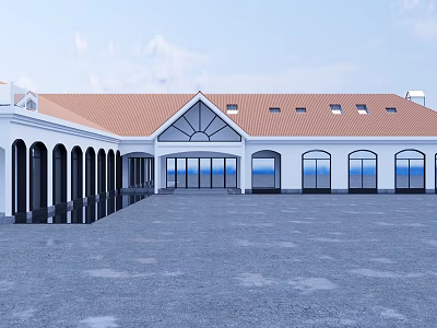 Modern Hotel Architecture Yeushi Manor Appearance 3d model