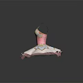 Pink And White Ballet Dress With Golden Patterned Tutu And Decorative Details