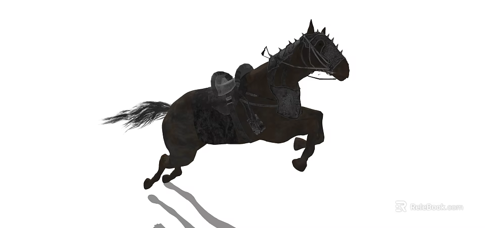 Black Reptile Lizard Jumping High Against White Background With Active Posture 3d model