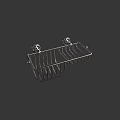 Stainless Steel Wall Mounted Bathroom Shelf With Grid Design For Toiletries