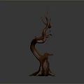 Wooden Branch Decorative Sculpture With Natural Texture And Twisted Design For Home Decoration