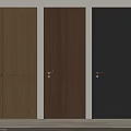 Modern Hinged Doors In Wooden And Black For Minimalist Interior Design