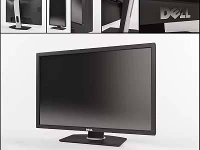 DELL Computer Monitor With Sleek Black Design Stand And High Definition 3d model
