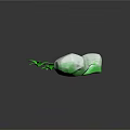 Natural Wood Elements and Polished White Stones with Vibrant Green Leaves in Modern Design