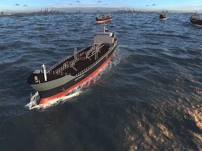 Evening Tanker Cruise Ship Sea Nautical Waves 3d model Evening Tanker Cruise Ship Sea Nautical Waves 3d model