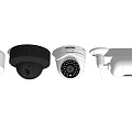 High Quality Security Dome Cameras With White And Black Models For Indoor Outdoor Surveillance