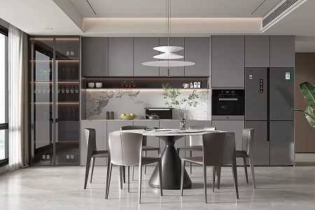 Modern Home Restaurant 3d model