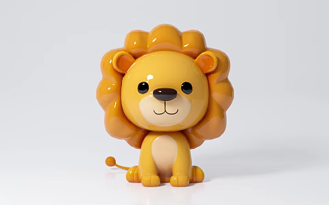 Little Lion Cartoon Ornaments Cute Animal Ornaments Jewelry Decoration Hand-made Toys Meichen Doll Pin Card IP Photo Game Animation 3d model