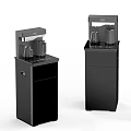 Black Floor Standing Water Dispensers As Daily Electrical Appliances With Water Tanks And Outlets