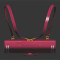 Cute Pink And White Small Handbag With Bow Detail And Logo Accent