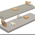 Cozy Plush Padded Mats With Rabbit Toy Cloud Pillow And Flower Ornament