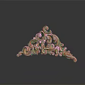 Golden Carved Decorative Ornament With Intricate Scroll Patterns For Furniture Corners