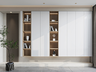 Modern Bookcase Decorative Cabinet 3d model