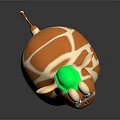 Cute Giraffe Game and Movie Character With Orange White Stripes And Green Hat