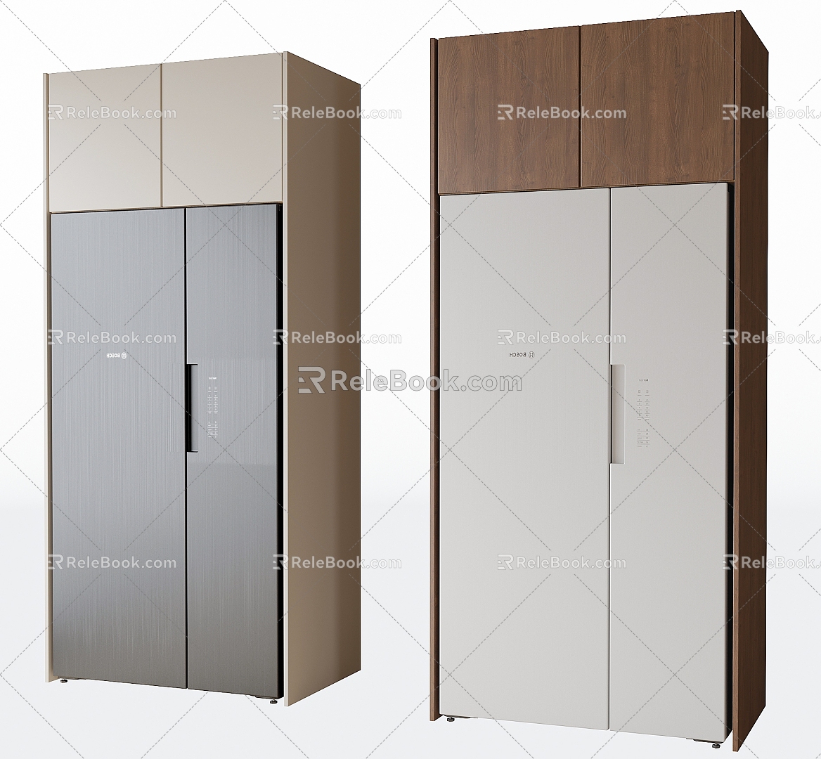 Embedded refrigerator cabinet 3d model