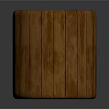 Wooden Cylindrical Architectural Decorative Element With Vertical Grooves For Building Exterior