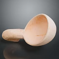 Ancient Stone Carving Sculpture With Spoon Shaped Design And Smooth Handle 3d model