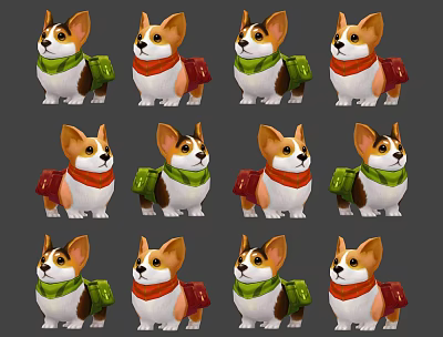 Modern Cartoon Animals 3d model Modern Cartoon Animals 3d model