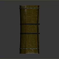 Rolled Woven Plant Straw Mat With Natural Fiber Material And Ties