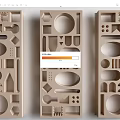 Modern Storage Rack Partition Rack Decorative Rack 3d model