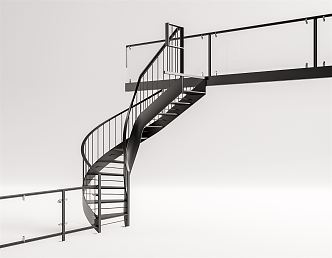 modern revolving staircase steel structure revolving staircase 3d model