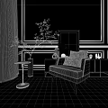 Modern Single Sofa Simple Single Sofa Chair 3d model