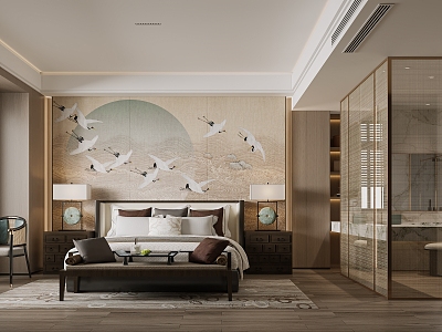 New Chinese bedroom 3d model