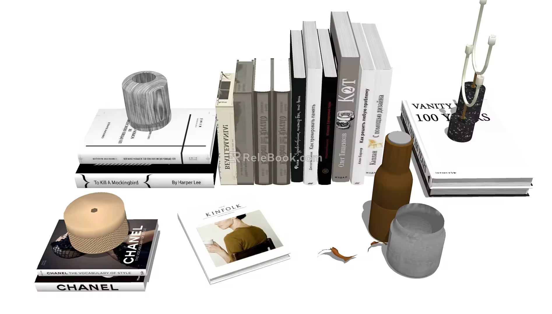 Modern Ornaments Combination Book Ornaments Combination 3d model