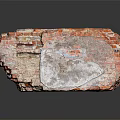 Natural Wood Stone Piece With Red Gray Black Rough Natural Texture On Reflective Surface