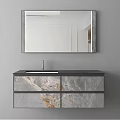 Modern Bathroom Cabinet With Marble Countertop Mirror Faucet And Storage Design