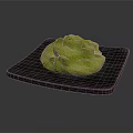 Vibrant Green Smooth Food on Black Square Plate with Glossy Surface and Fresh Appearance