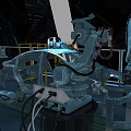 Automobile production workshop mechanical arm no light factory unmanned factory 3d model