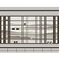 Elegant Modern Decorative Cabinet With Open Grid Design And Creamy White Wooden Shelves