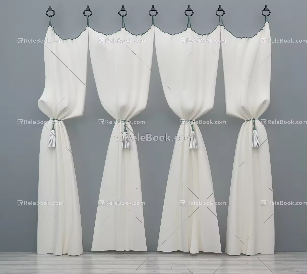 Modern Curtains 3d model