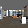 Modern Clothing Store Interior With Dresses On Display Racks And Glass Doors