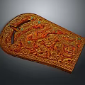 Bronze Gilded Belt Ornament With Dragon Pattern And Inlaid Gemstones