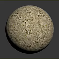 Detailed Wooden Stone Sphere With Intricate Carved Patterns And Natural Textured Surface