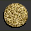Yellow Round Stool With Intricate Woven Texture And Smooth Surface Design