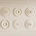 Gypsum lamp panel carved lamp panel chandelier base round lamp panel gypsum component 3d model