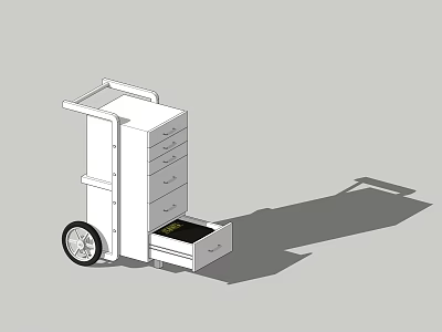 Simple mobile tool cart 3d model