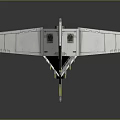 Spacecraft Model Featuring Triangular Structure And Deployed Components For Space Exploration