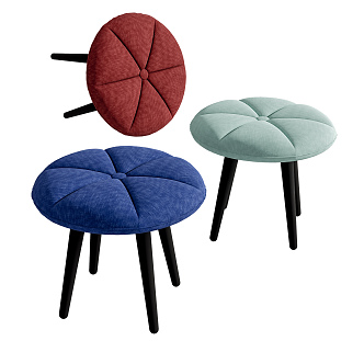 Modern Stool Low Stool Combination 3d model