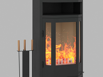 modern stove fireplace firewood model