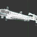 Tactical Machine Gun With Long Barrel Cooling Vents And Scope Mounting Bracket