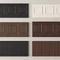 Various Styles of Wall Paneling with Decorative Designs in Black White Brown and Walnut Colors