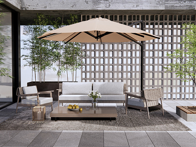 Modern Garden Outdoor Sofa model