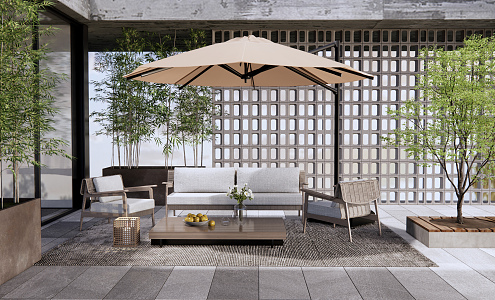 Modern Garden Outdoor Sofa 3d model