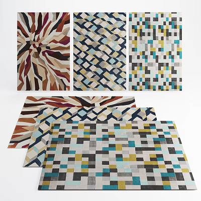 Modern Square Carpet Square Carpet Combination 3d model Modern Square Carpet Square Carpet Combination 3d model