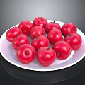 Fresh Red Apples Served On A White Plate For Healthy Daily Snack